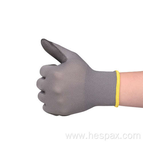 Hespax Work Gloves PU Palm Dipped Cleanroom Working